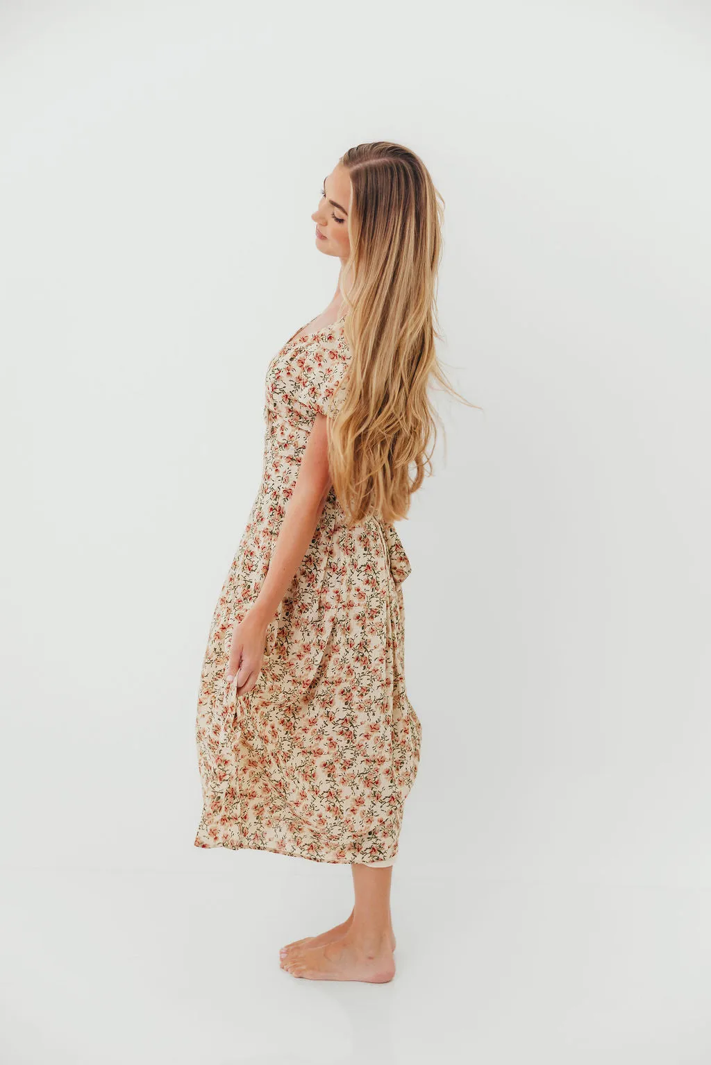 Milania Midi Dress in Ivory Floral *Final Sale* sold by Worth Collective product image thumbnail 3