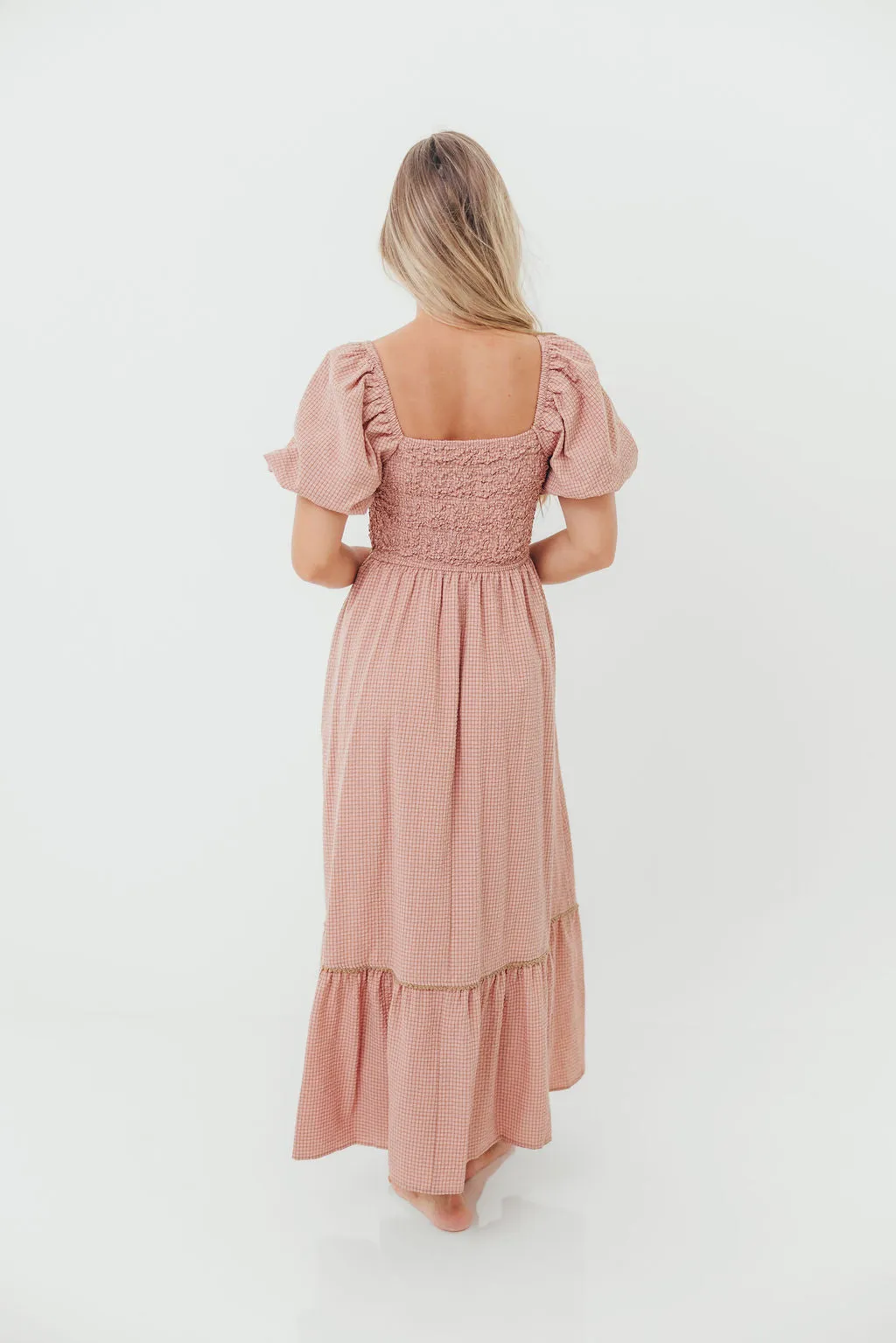 Laverne Special Smocking Maxi Dress in Dusty Rose sold by Worth Collective product image thumbnail 4
