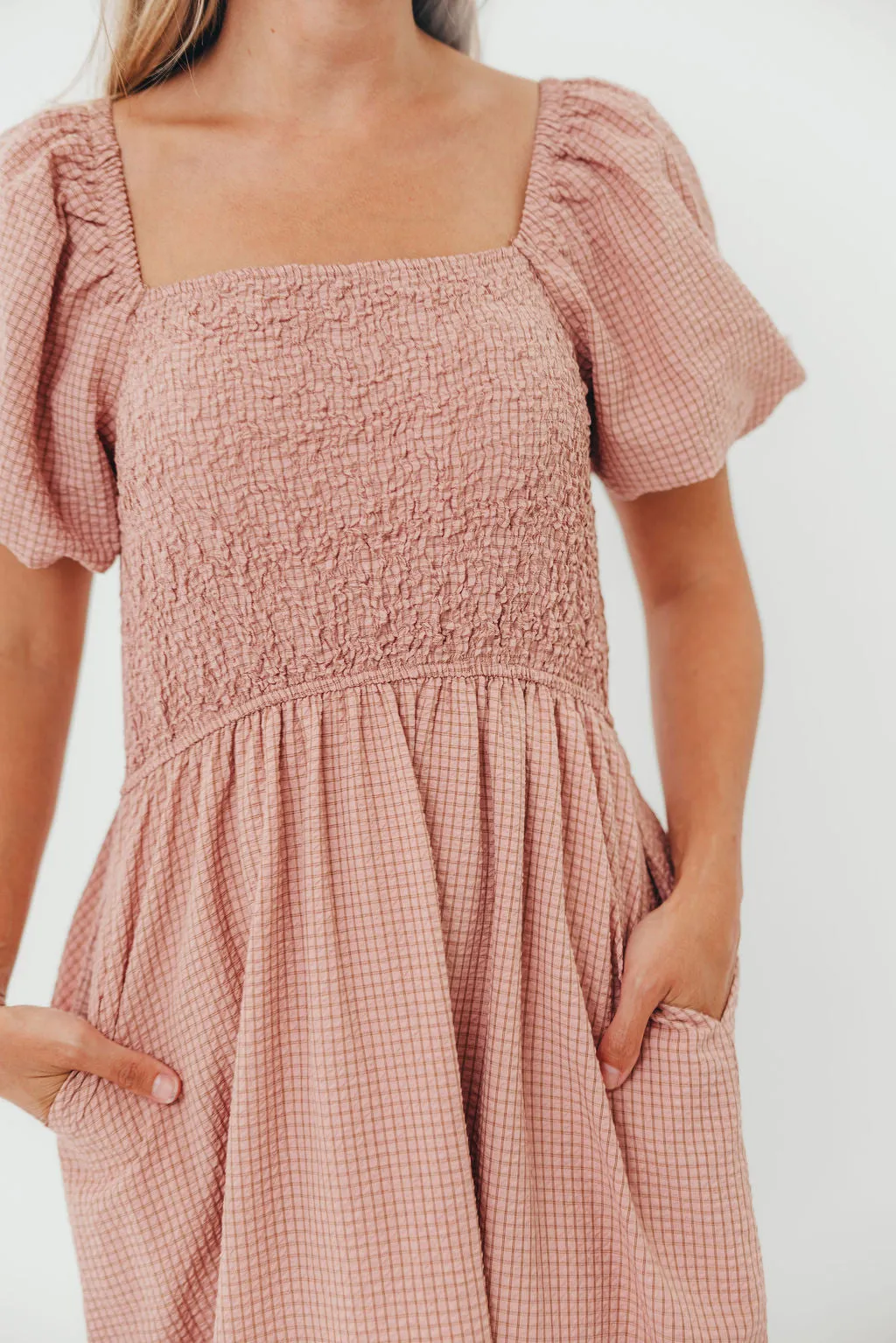 Laverne Special Smocking Maxi Dress in Dusty Rose sold by Worth Collective product image thumbnail 3