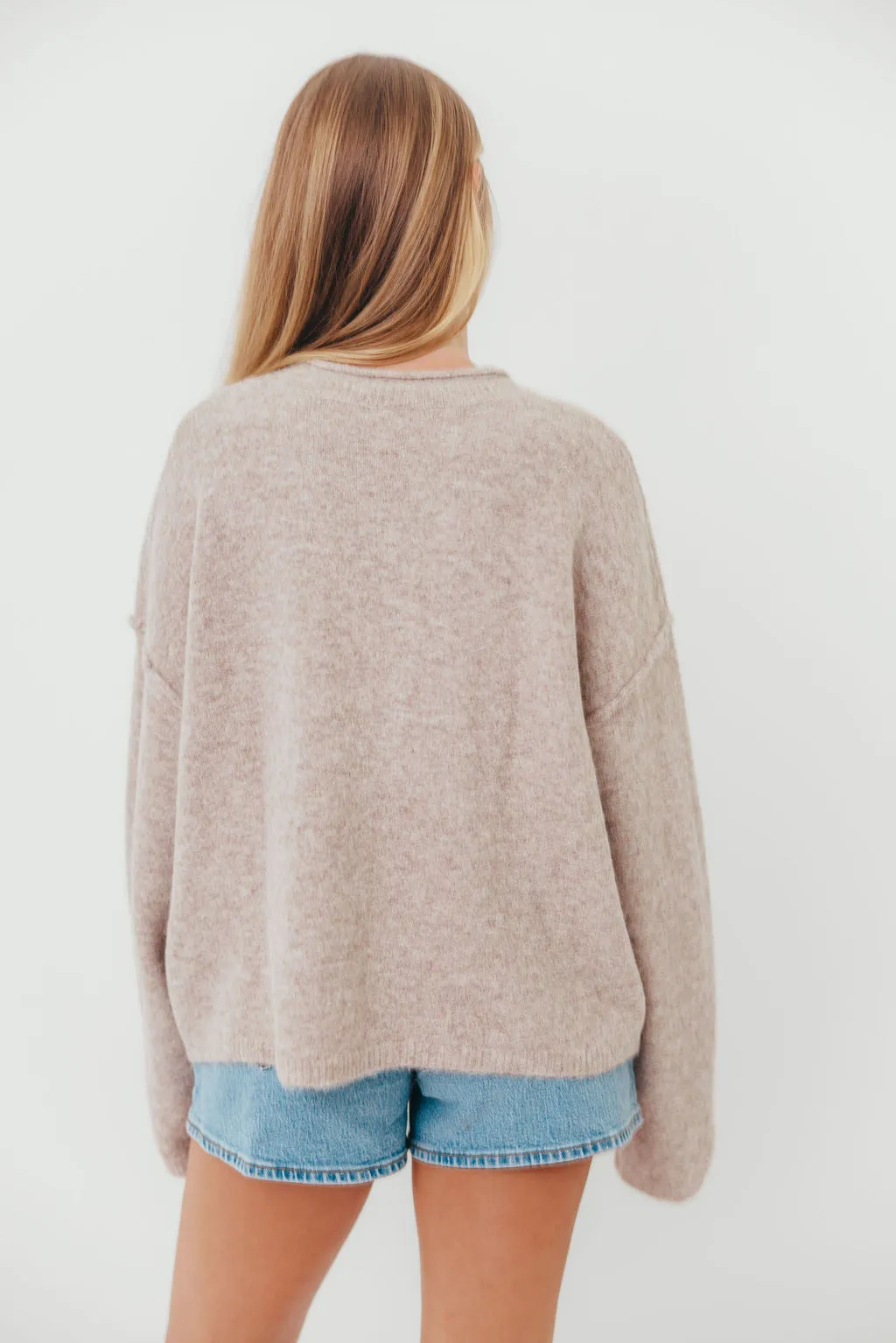 Kyla Cardigan Sweater in Oatmeal sold by Worth Collective product image thumbnail 4