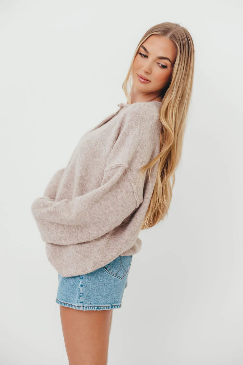 Kyla Cardigan Sweater in Oatmeal sold by Worth Collective product image thumbnail 2