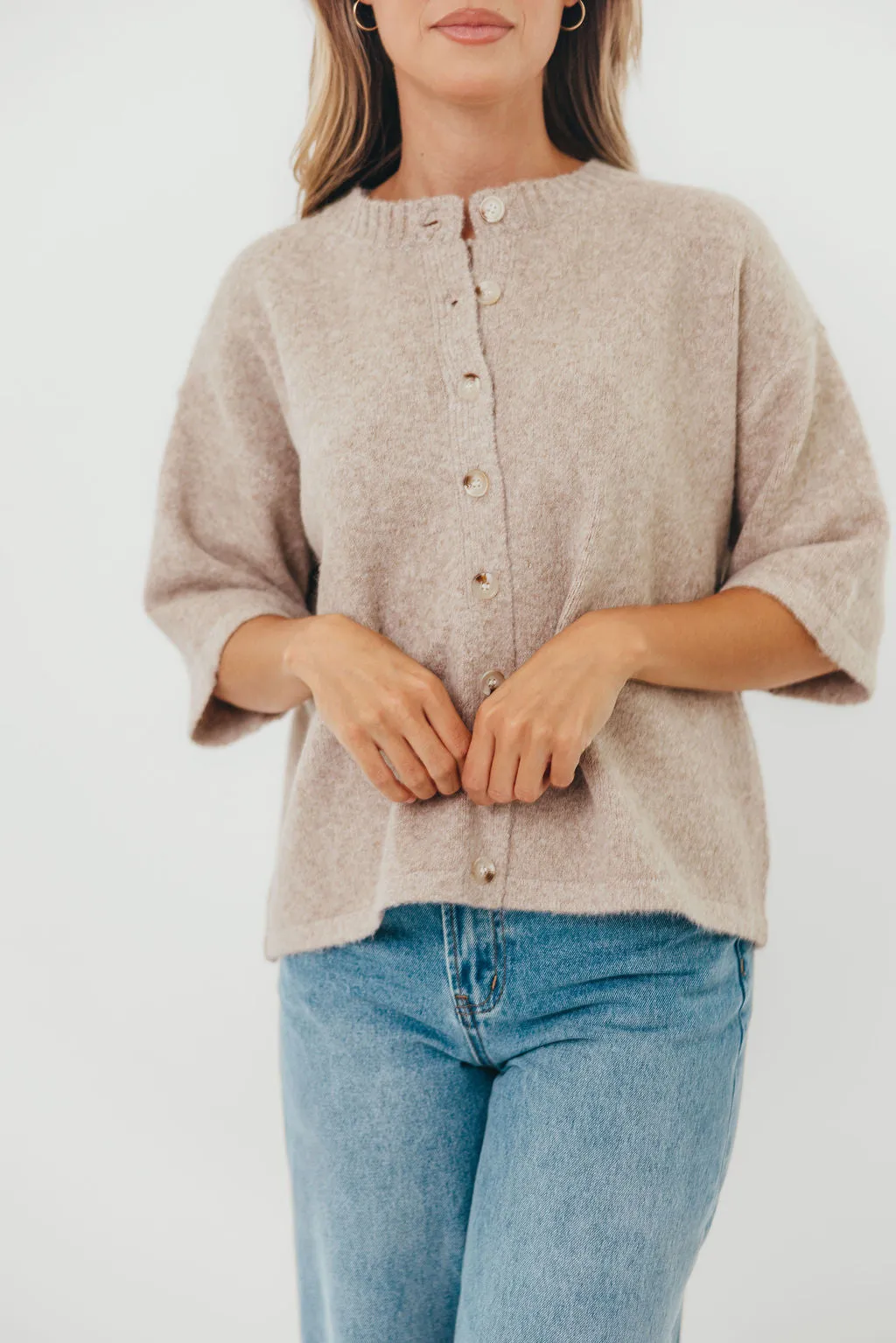 Davina Cardigan Sweater in Mocha sold by Worth Collective product image thumbnail 2