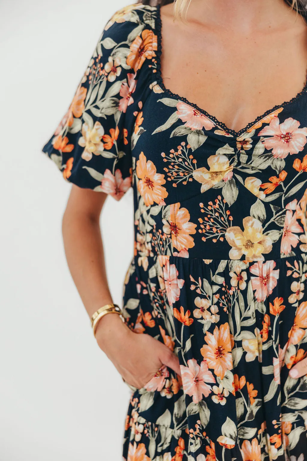 Francine Maxi Dress in Midnight Floral sold by Worth Collective product image thumbnail 4