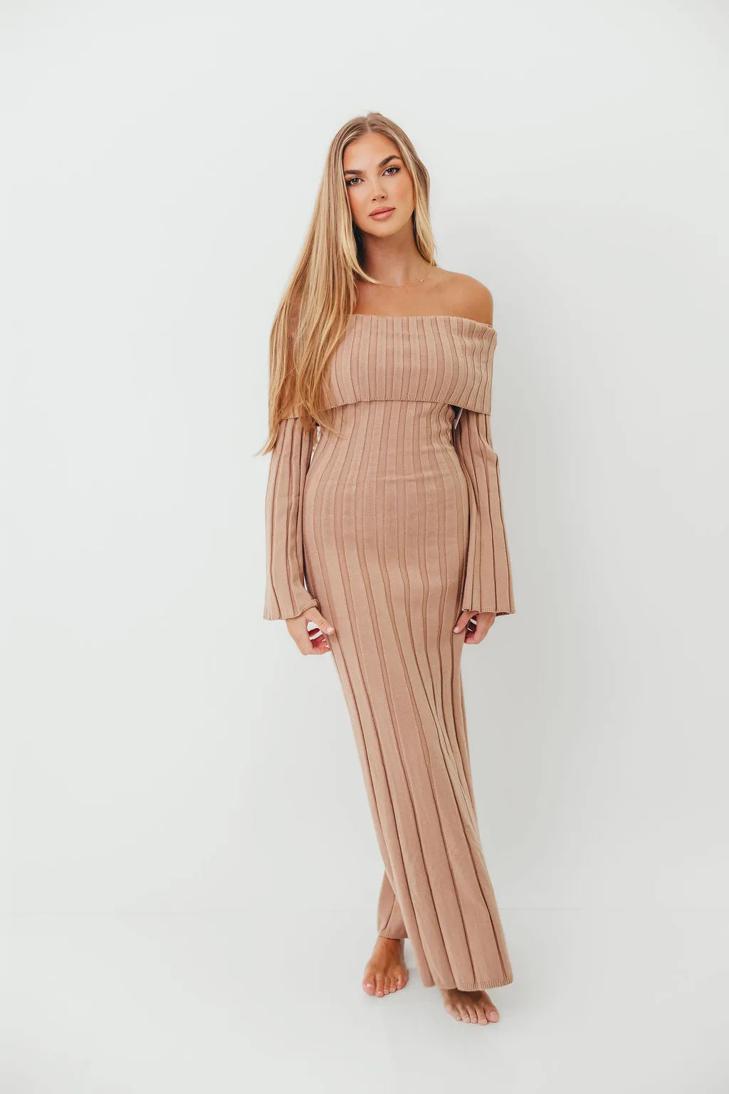 Evella Maxi Dress in Stone - Bump Friendly sold by Worth Collective product image thumbnail 2