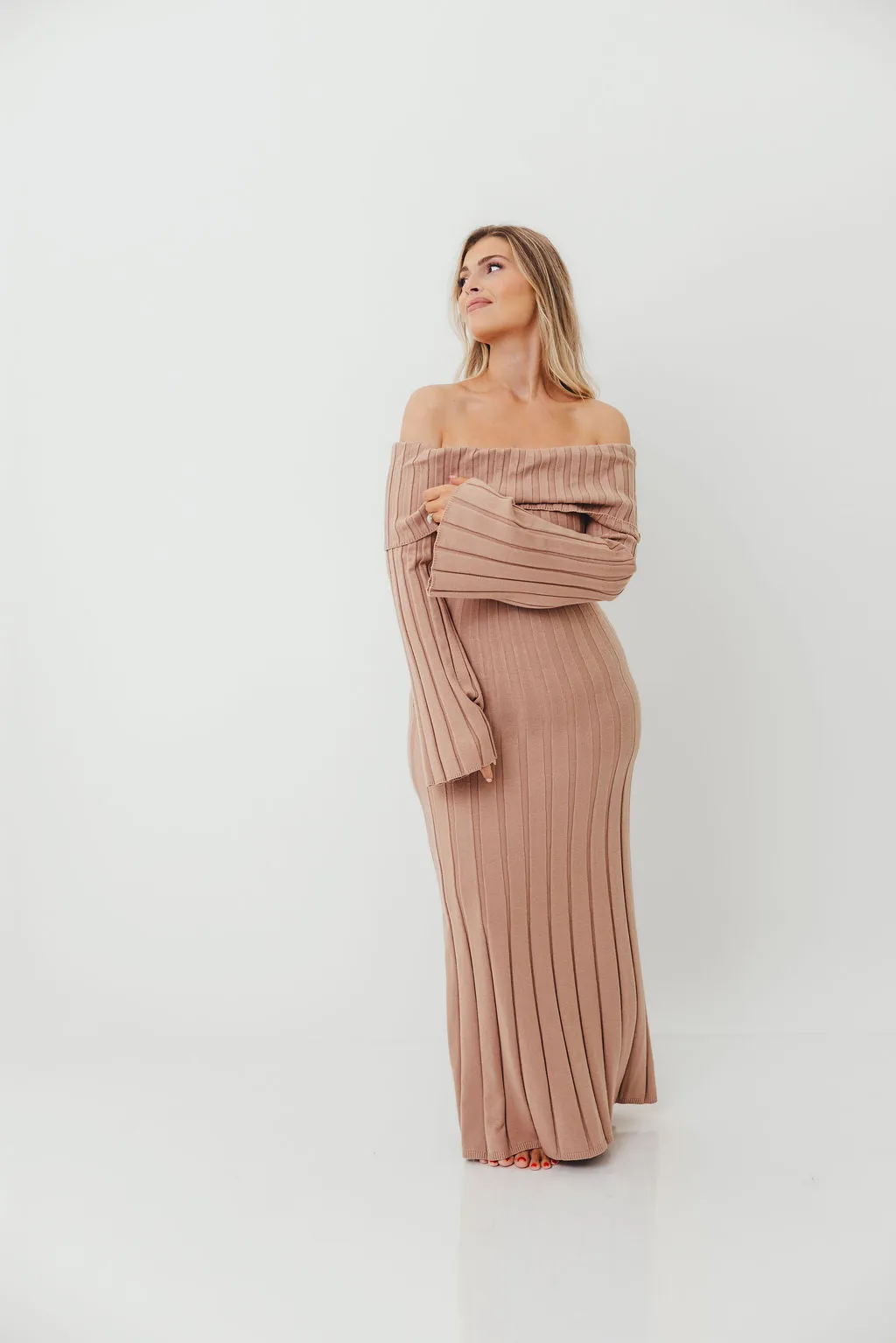 Evella Maxi Dress in Stone - Bump Friendly sold by Worth Collective product image thumbnail 3