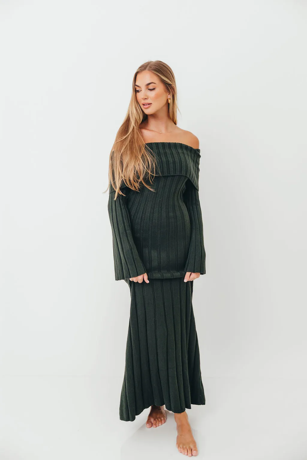 Evella Maxi Dress in Evergreen - Bump Friendly sold by Worth Collective product image thumbnail 2