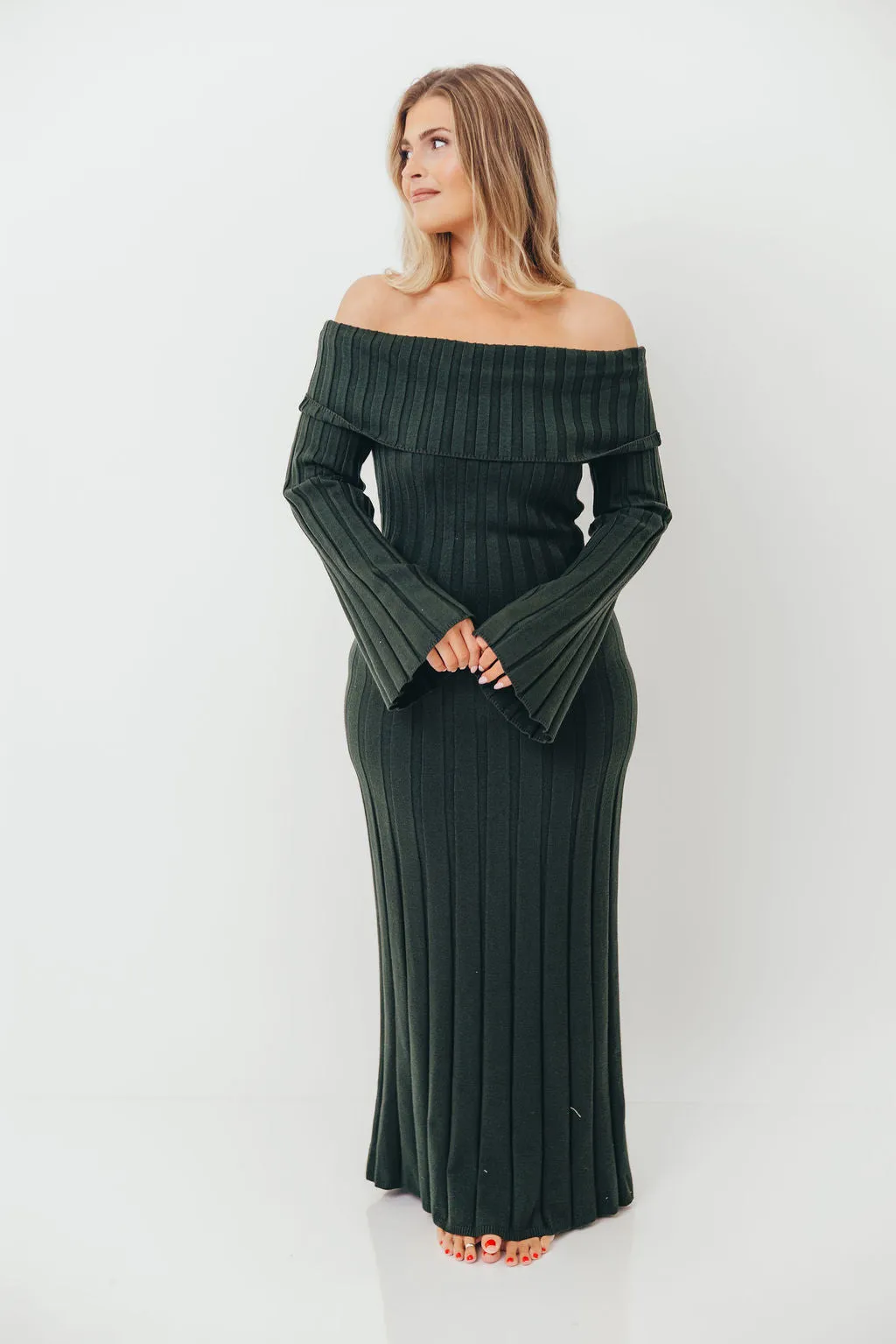 Evella Maxi Dress in Evergreen - Bump Friendly sold by Worth Collective product image thumbnail 3