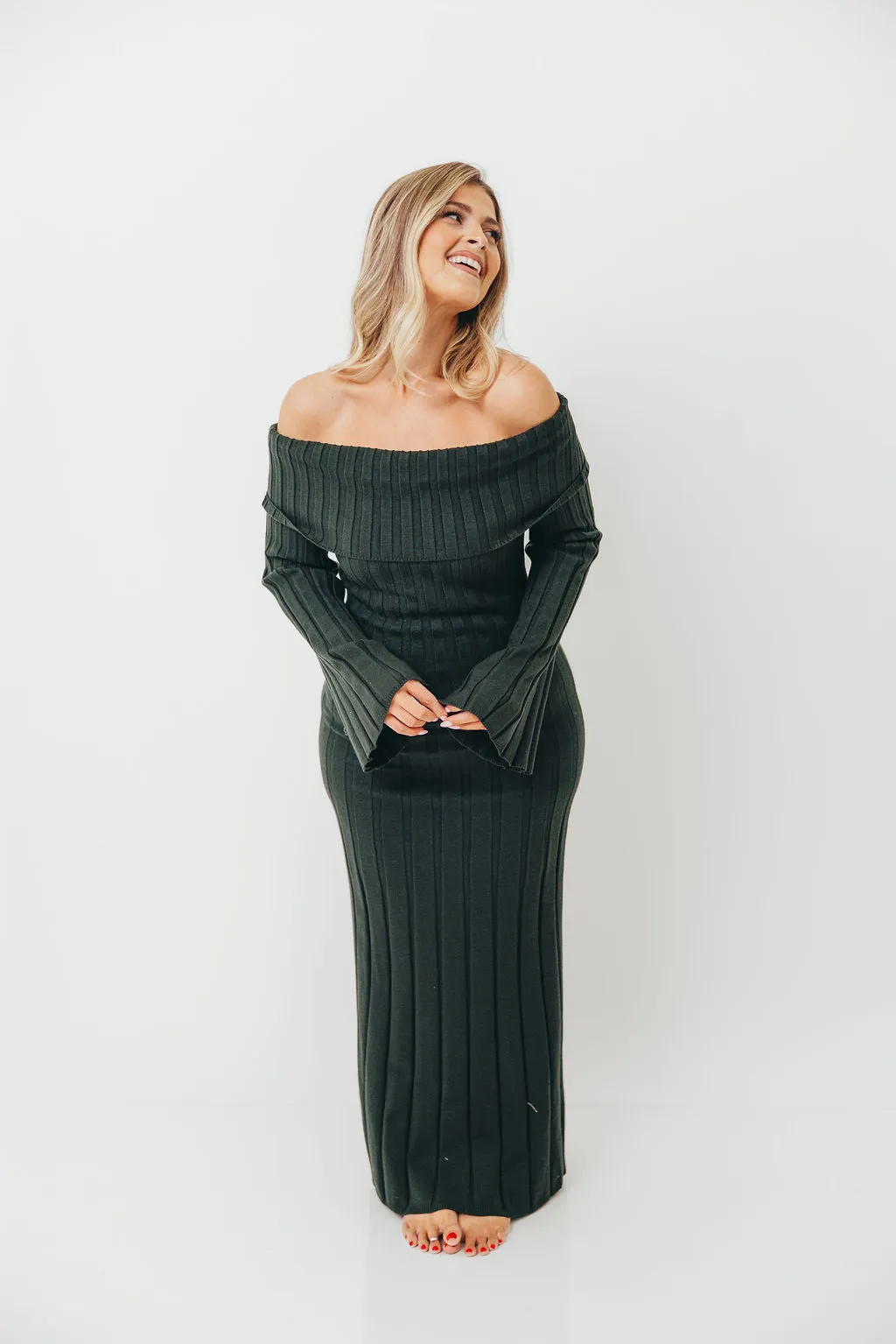 Evella Maxi Dress in Evergreen - Bump Friendly sold by Worth Collective product image thumbnail 4