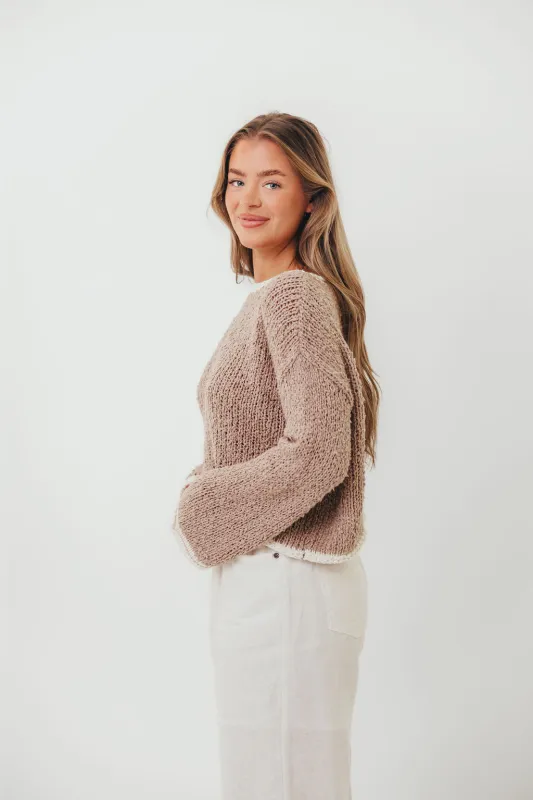 Dreamscape Sweater in Mocha Ivory sold by Worth Collective