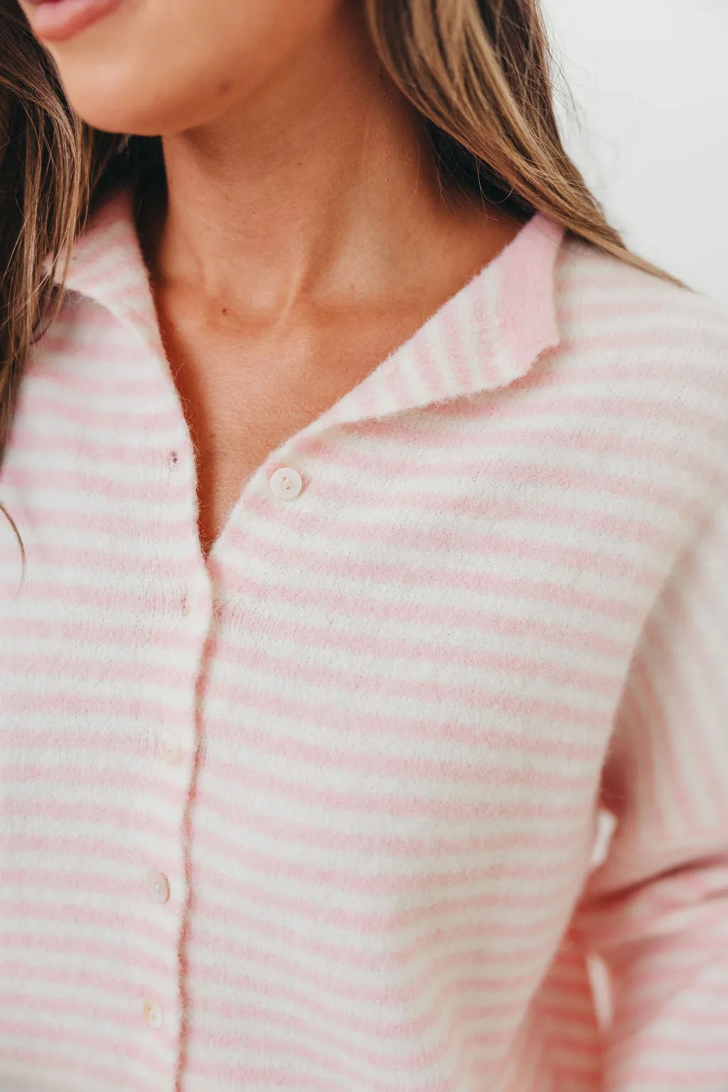 Piper Mini Stripes Cardigan in Pink sold by Worth Collective product image thumbnail 2