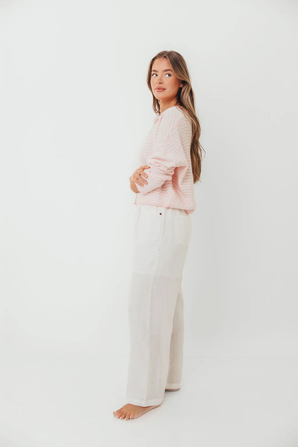 Piper Mini Stripes Cardigan in Pink sold by Worth Collective product image thumbnail 5