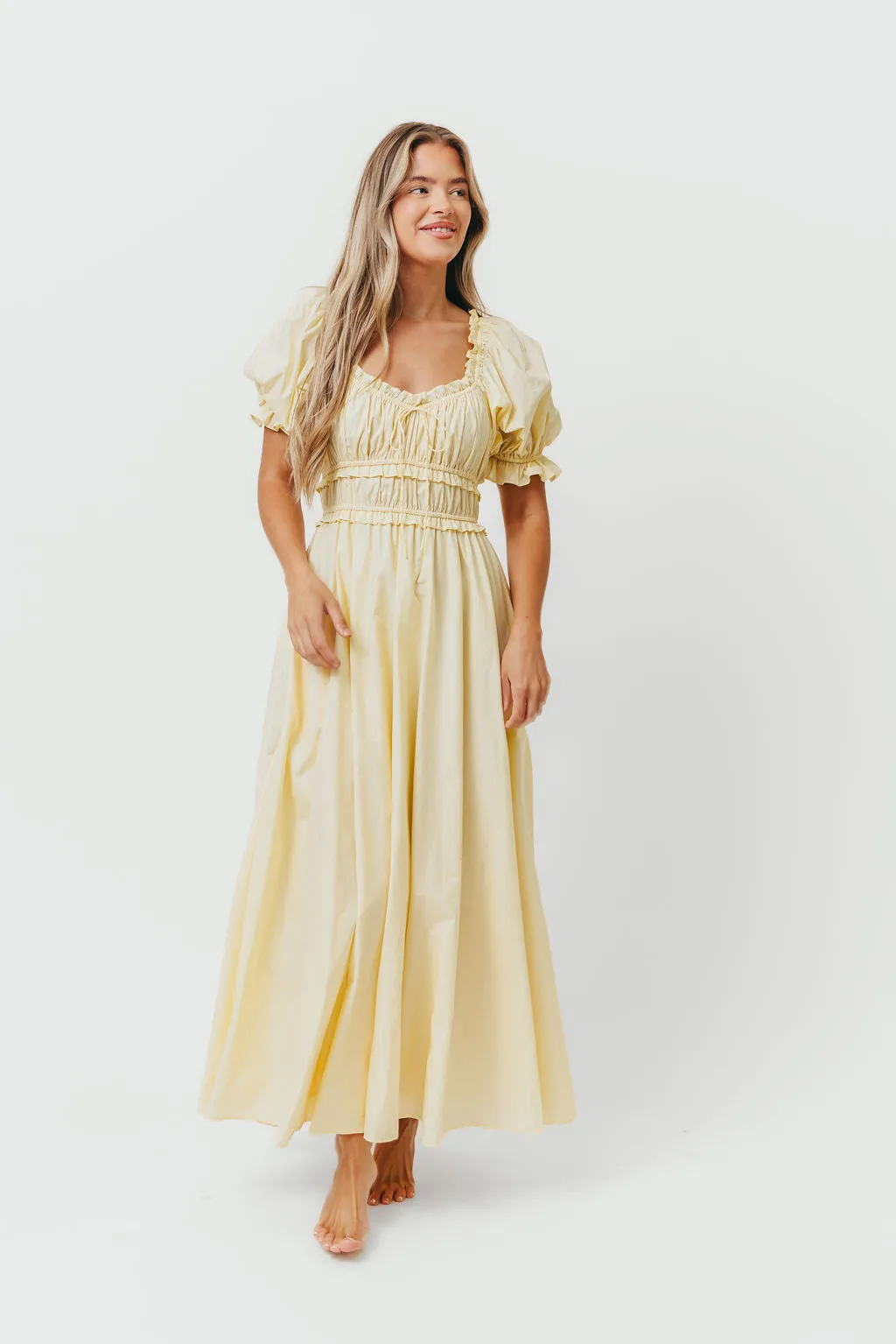 Sydnee Cotton Maxi Dress in Butter Yellow - Bump Friendly *11/14 PRE-ORDER* sold by Worth Collective product image thumbnail 4