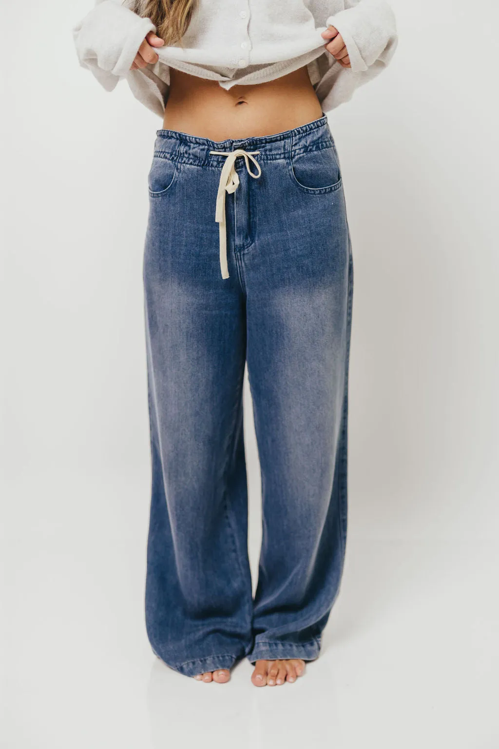Everett Pants in Blue sold by Worth Collective