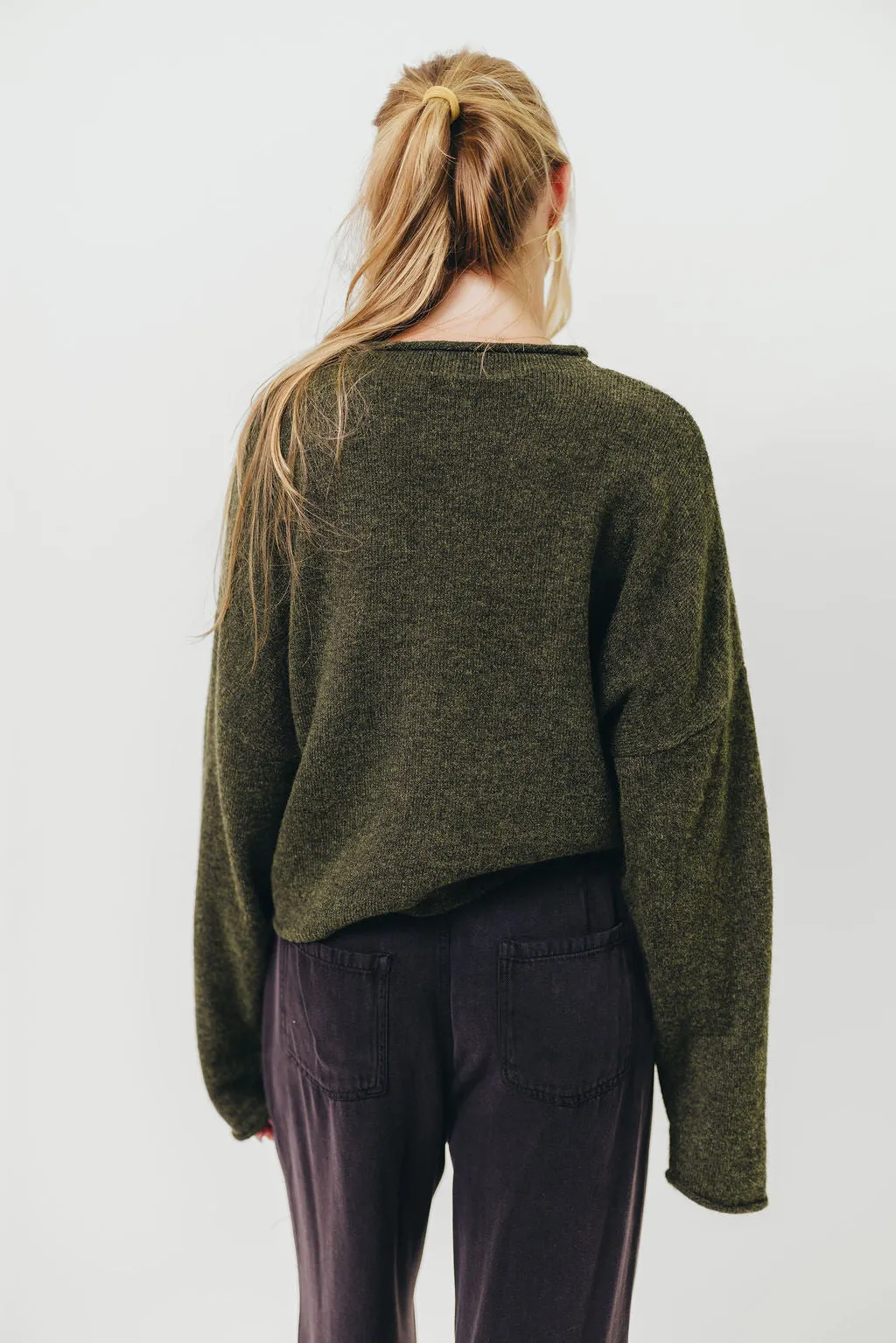 Piper Cardigan Top in Hunter Green sold by Worth Collective product image thumbnail 5