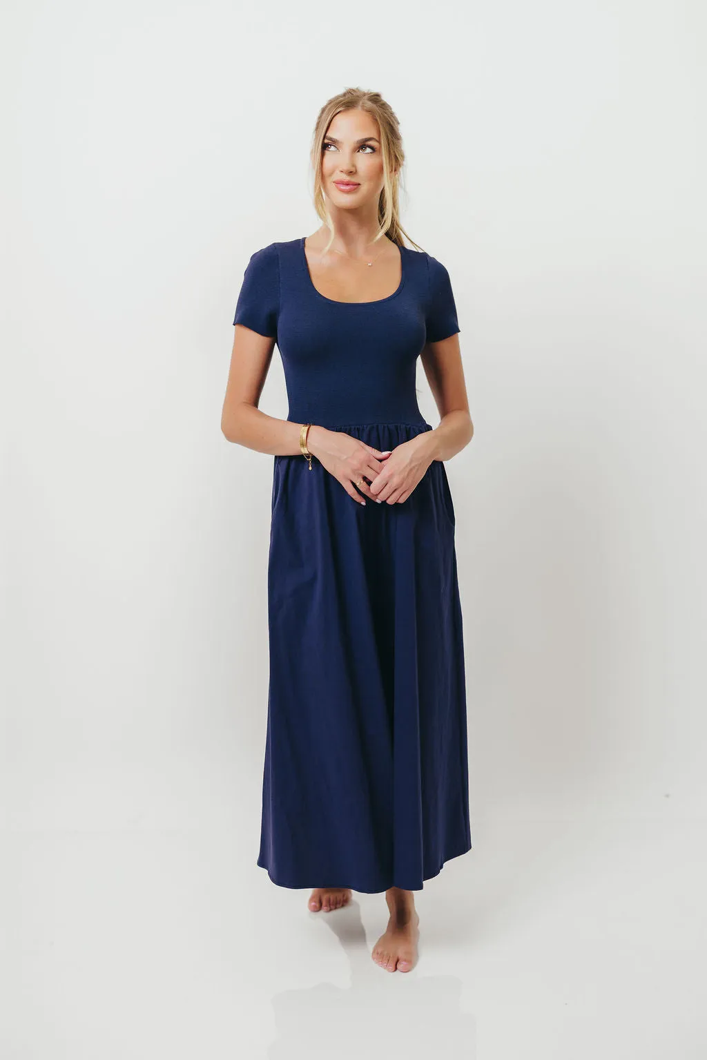 Lynette Maxi Dress in Navy sold by Worth Collective product image thumbnail 2