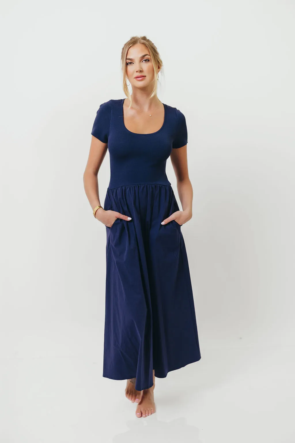 Lynette Maxi Dress in Navy sold by Worth Collective product image thumbnail 4