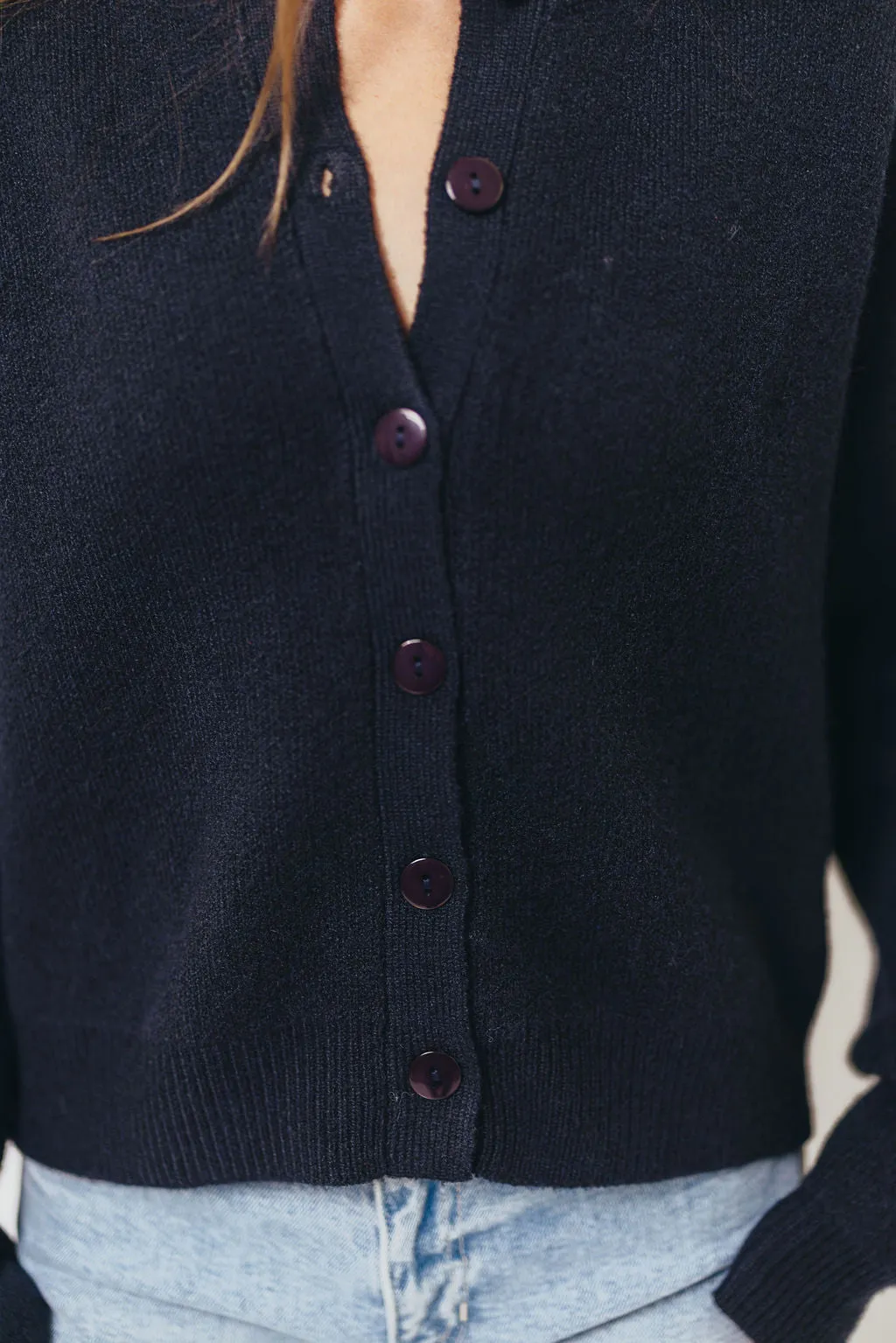 Alyssa Cardigan in Navy sold by Worth Collective product image thumbnail 2