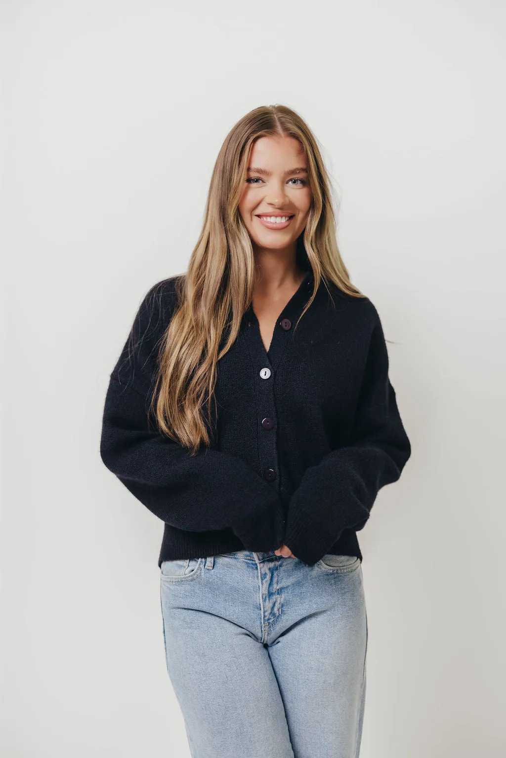 Alyssa Cardigan in Navy sold by Worth Collective product image thumbnail 3