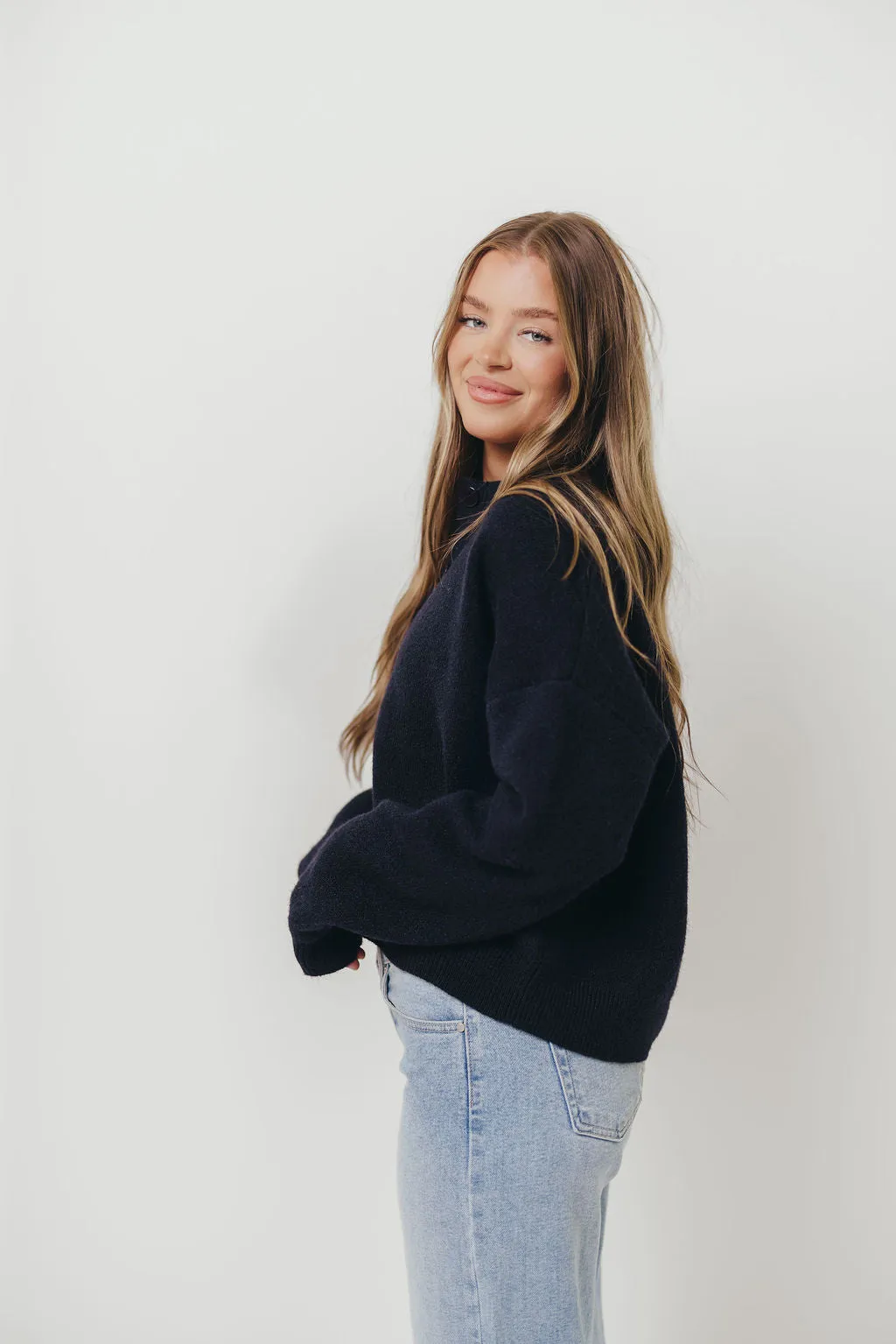 Alyssa Cardigan in Navy sold by Worth Collective product image thumbnail 4