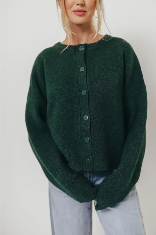 Alyssa Cardigan in Forest Green sold by Worth Collective