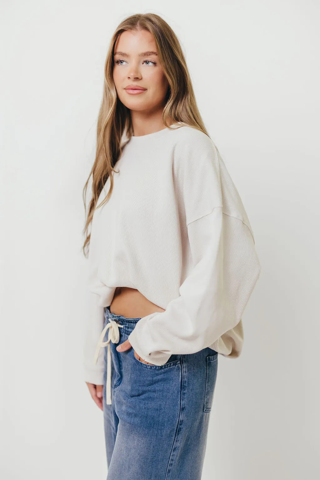 Around Town Crew Pullover in Clay sold by Worth Collective product image thumbnail 3