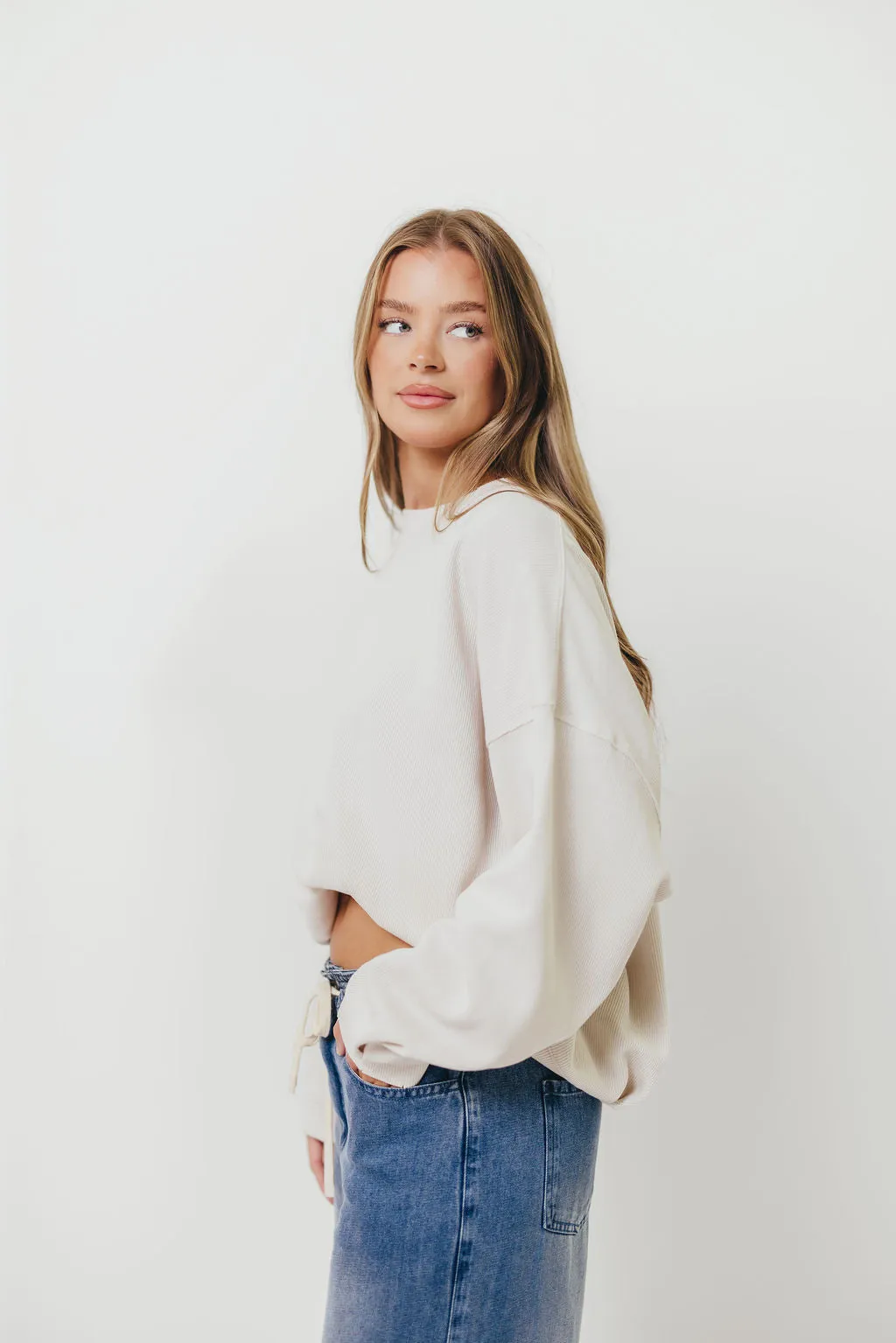 Around Town Crew Pullover in Clay sold by Worth Collective product image thumbnail 5