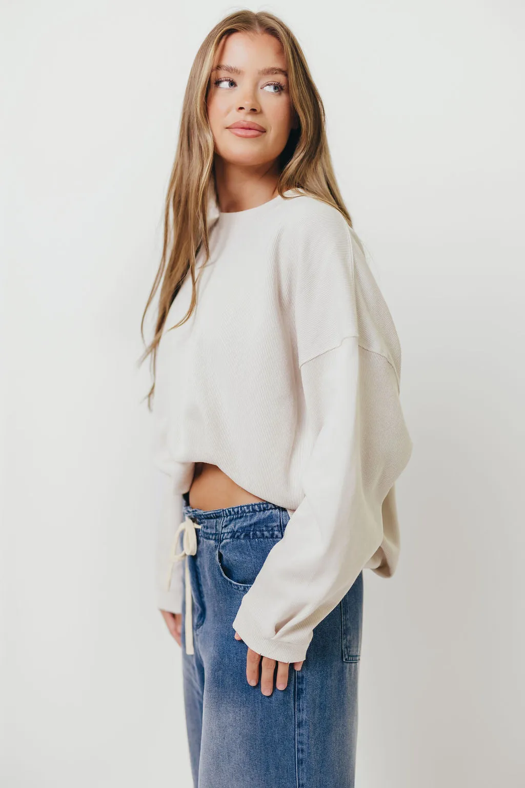 Around Town Crew Pullover in Clay sold by Worth Collective product image thumbnail 2