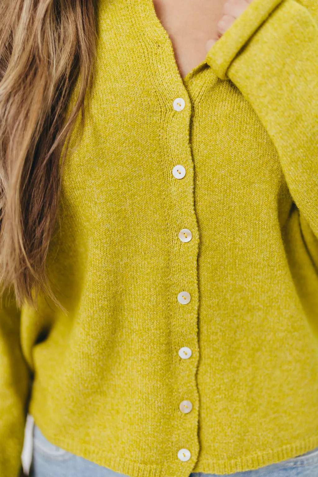 Piper Cardigan in Dijon Yellow sold by Worth Collective product image thumbnail 2