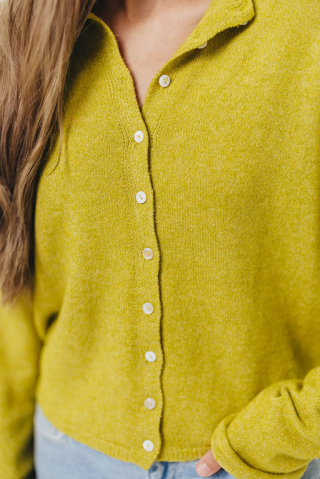 Piper Cardigan in Dijon Yellow sold by Worth Collective product image thumbnail 5