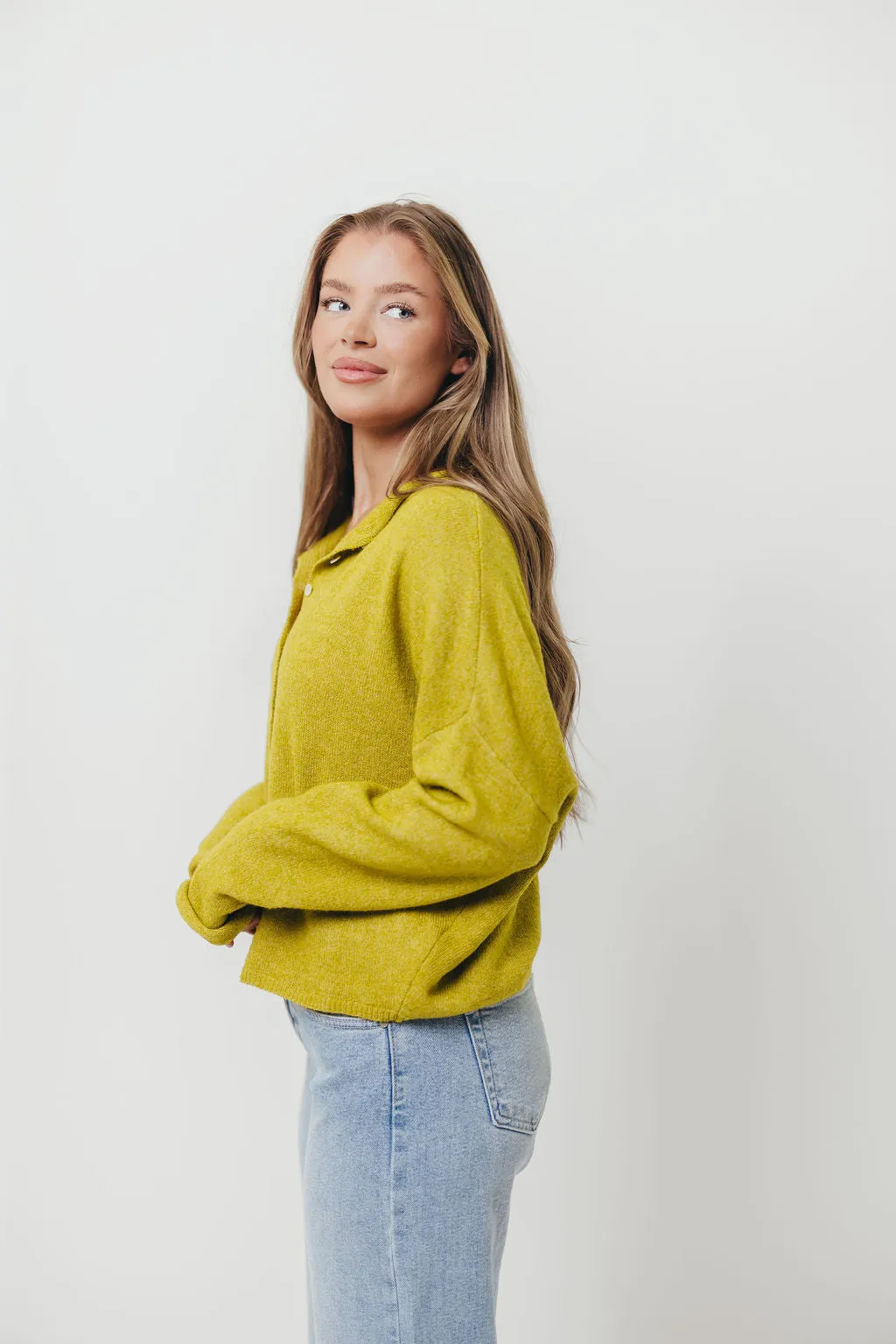 Piper Cardigan in Dijon Yellow sold by Worth Collective product image thumbnail 4