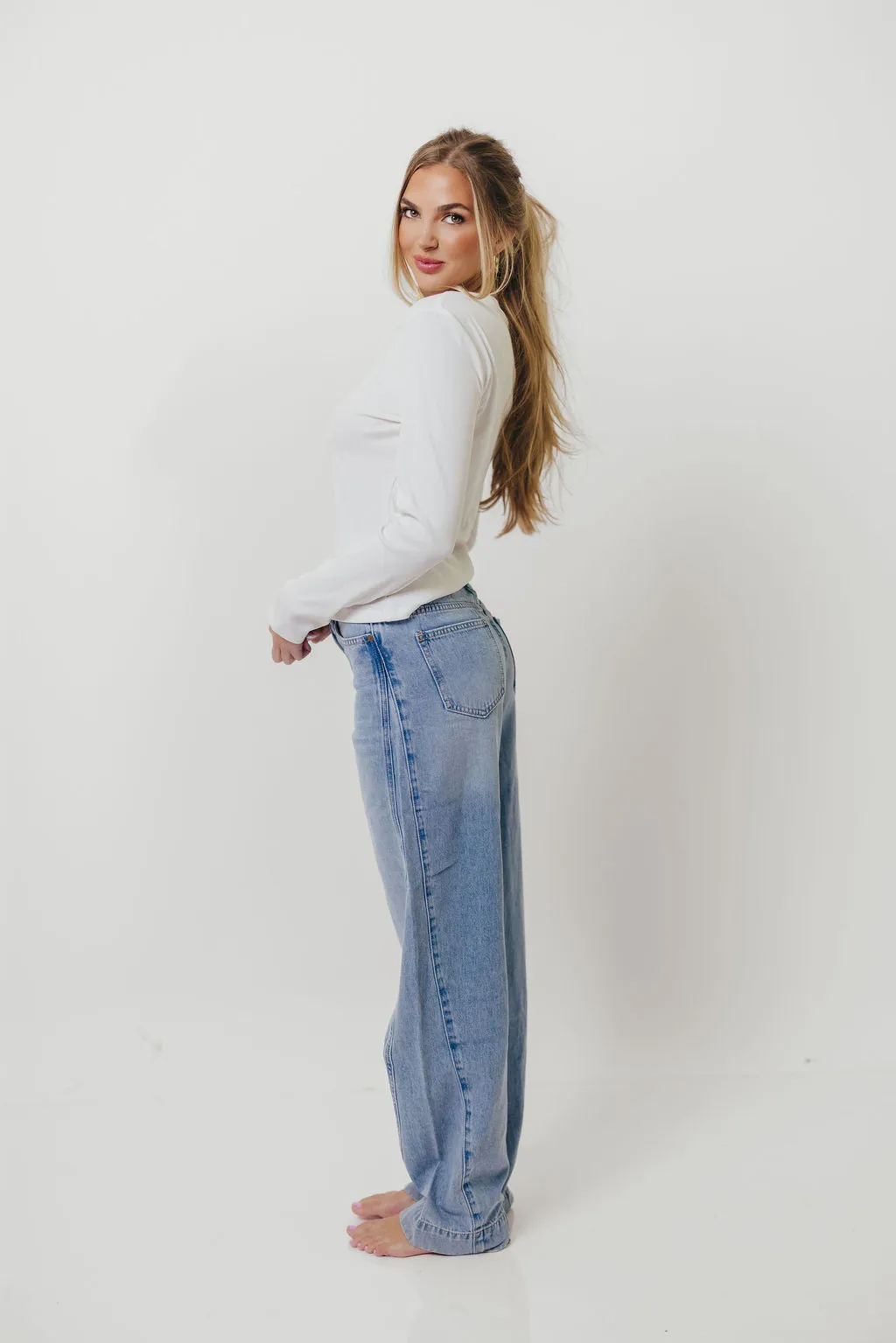 Kathy Long Sleeve Tee in White sold by Worth Collective product image thumbnail 2