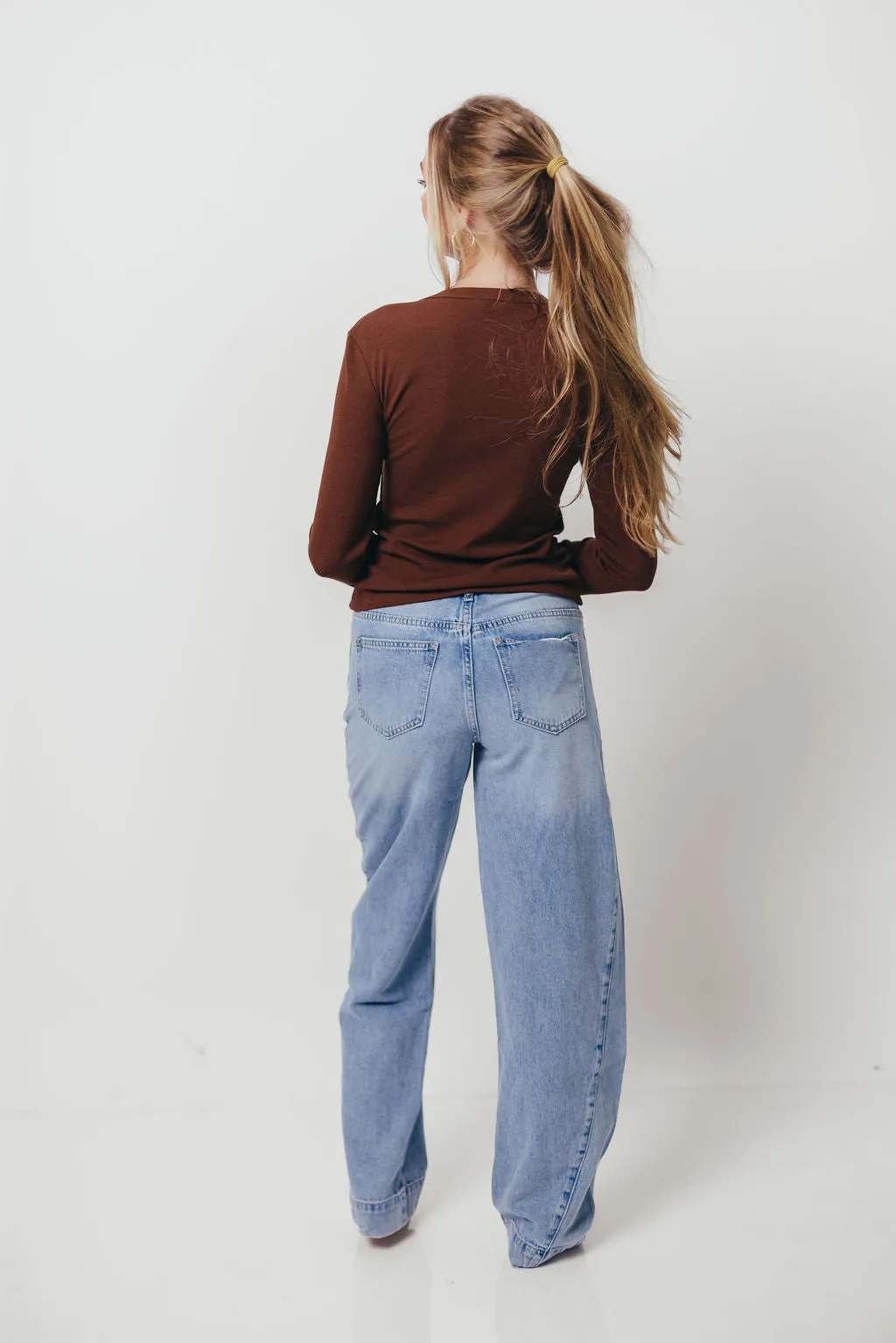 Kathy Long Sleeve Tee in Brown *Final Sale* sold by Worth Collective product image thumbnail 3