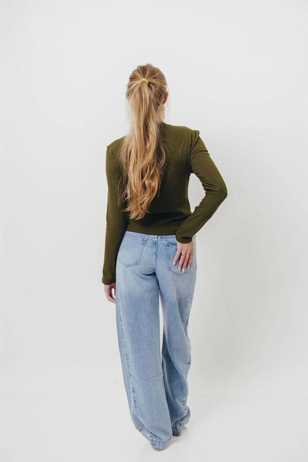 Kathy Long Sleeve Tee in Olive *Final Sale* sold by Worth Collective product image thumbnail 4