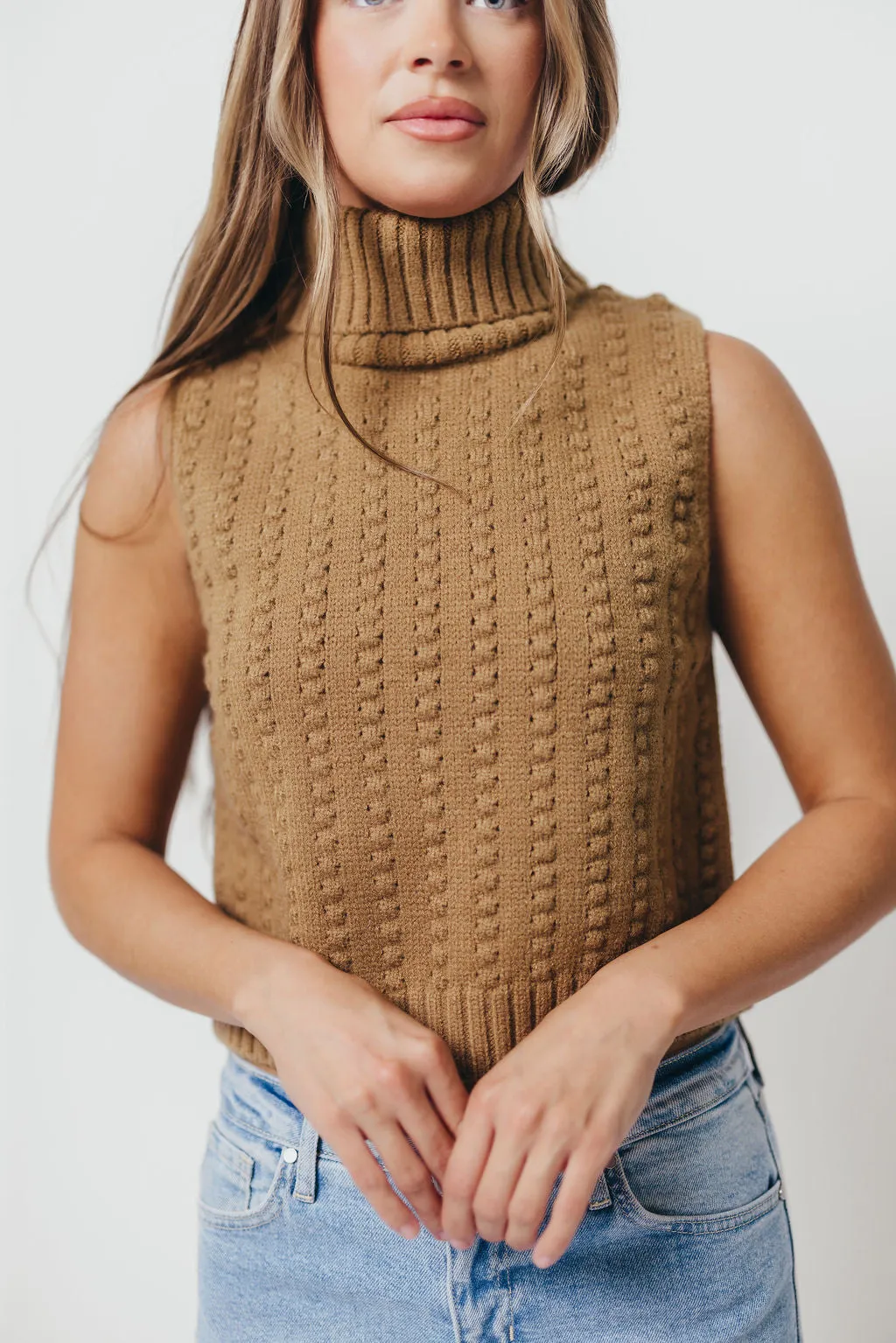 Mandi Sweater Vest in Camel *Final Sale* sold by Worth Collective product image thumbnail 2
