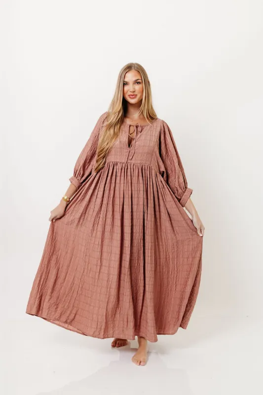 Nadia Soft Horizon Maxi Dress in Mauve sold by Worth Collective