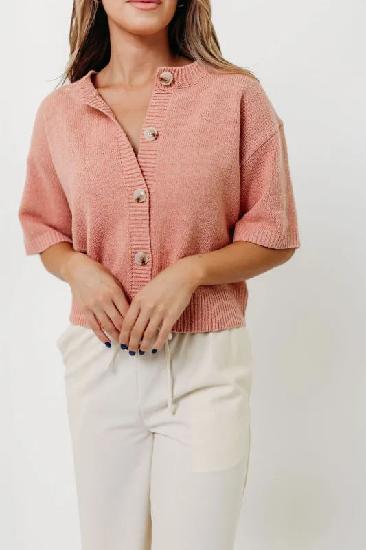 Katalina Cardigan Top in Pink sold by Worth Collective