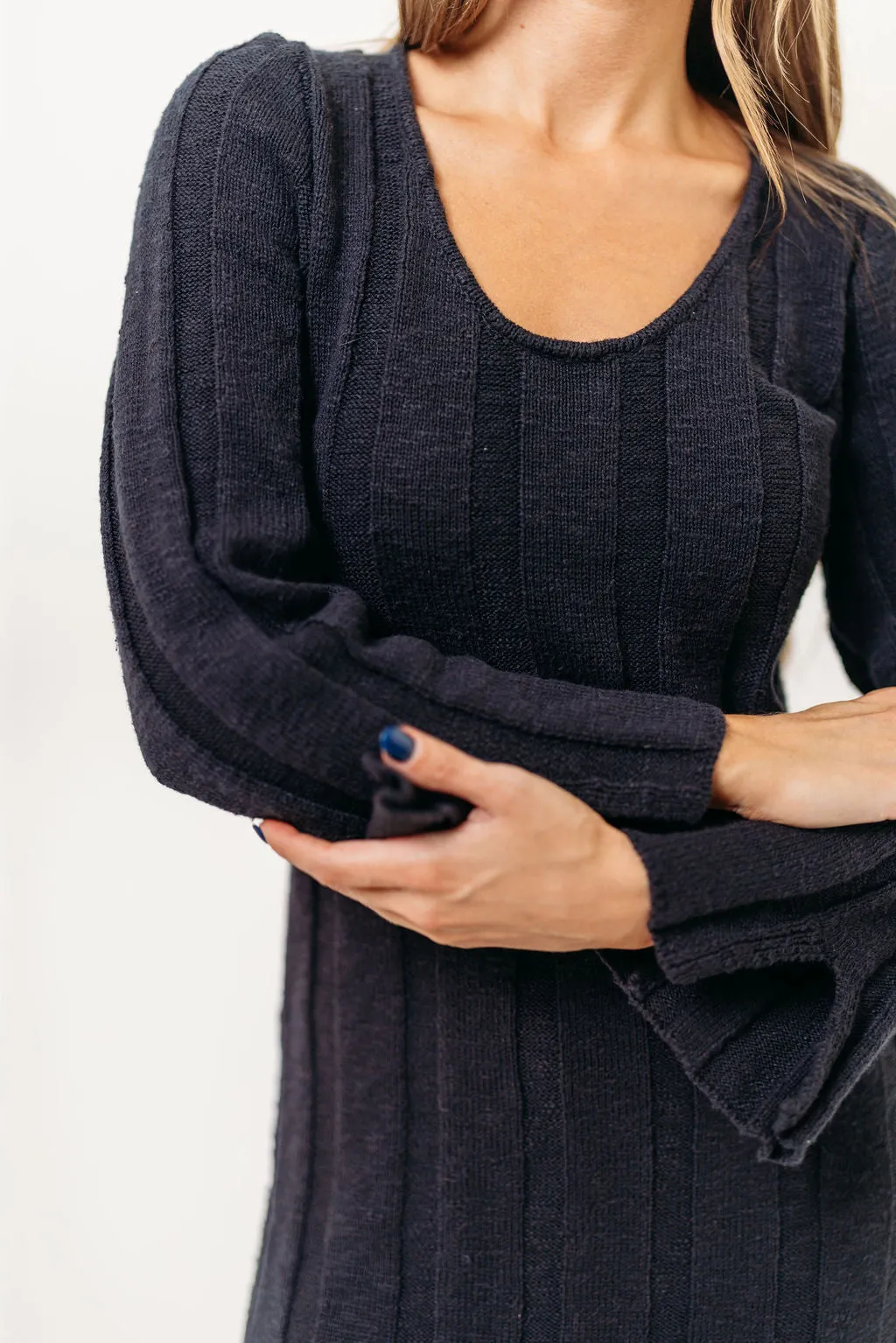 Marley 100% Cotton Midi Dress in Dark Navy sold by Worth Collective product image thumbnail 5