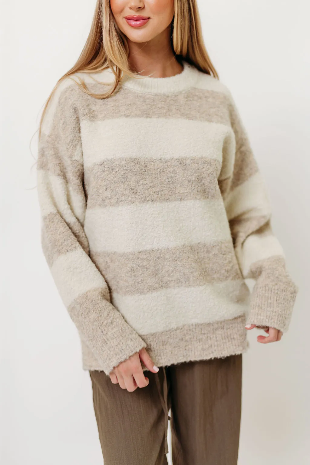 Hollis Textured Sweater in Cream Taupe sold by Worth Collective product image thumbnail 3
