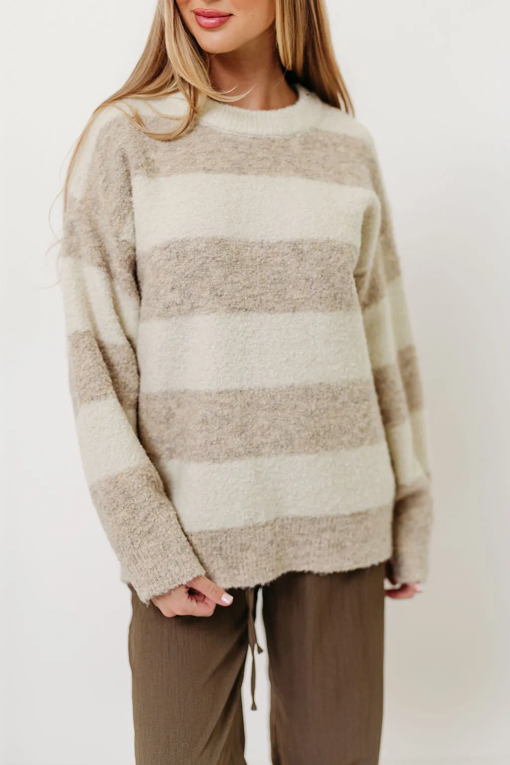 Hollis Textured Sweater in Cream Taupe sold by Worth Collective product image thumbnail 2