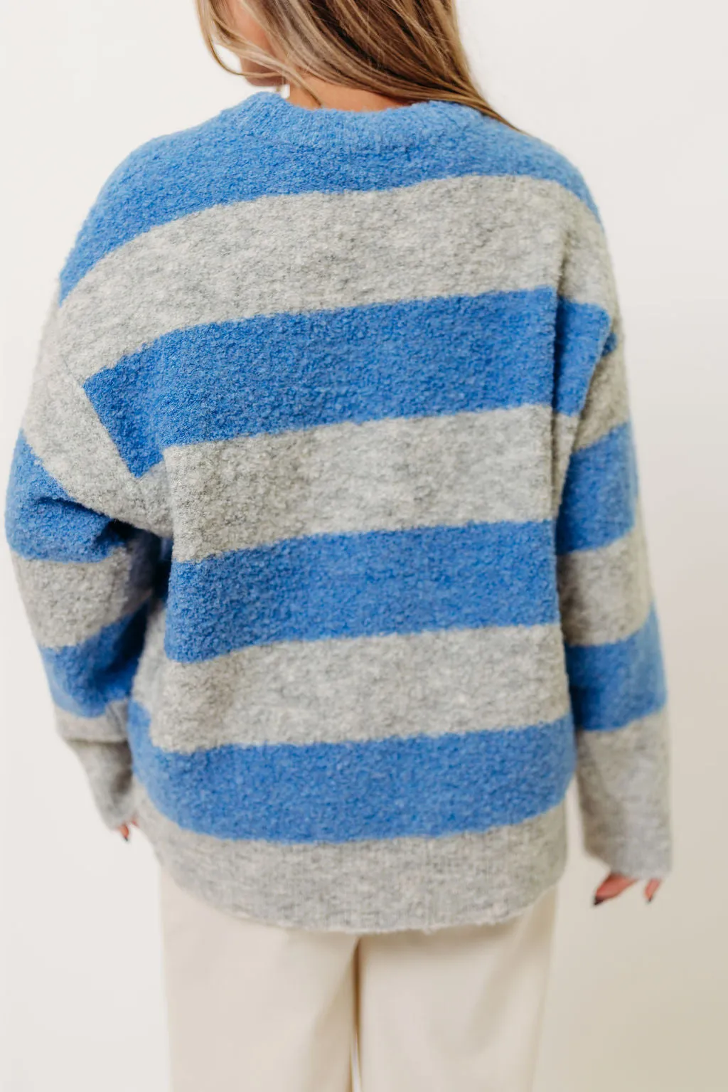 Hollis Textured Sweater in Blue Grey sold by Worth Collective product image thumbnail 5