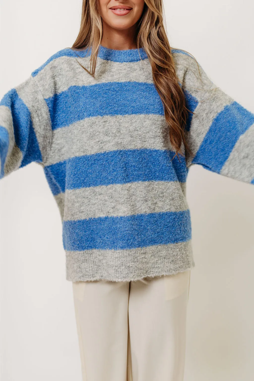 Hollis Textured Sweater in Blue Grey sold by Worth Collective product image thumbnail 4