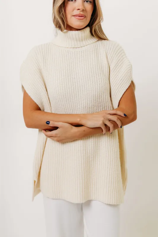 Hilaria Turtle Neck Sweater Top and Pants Set in Off White sold by Worth Collective