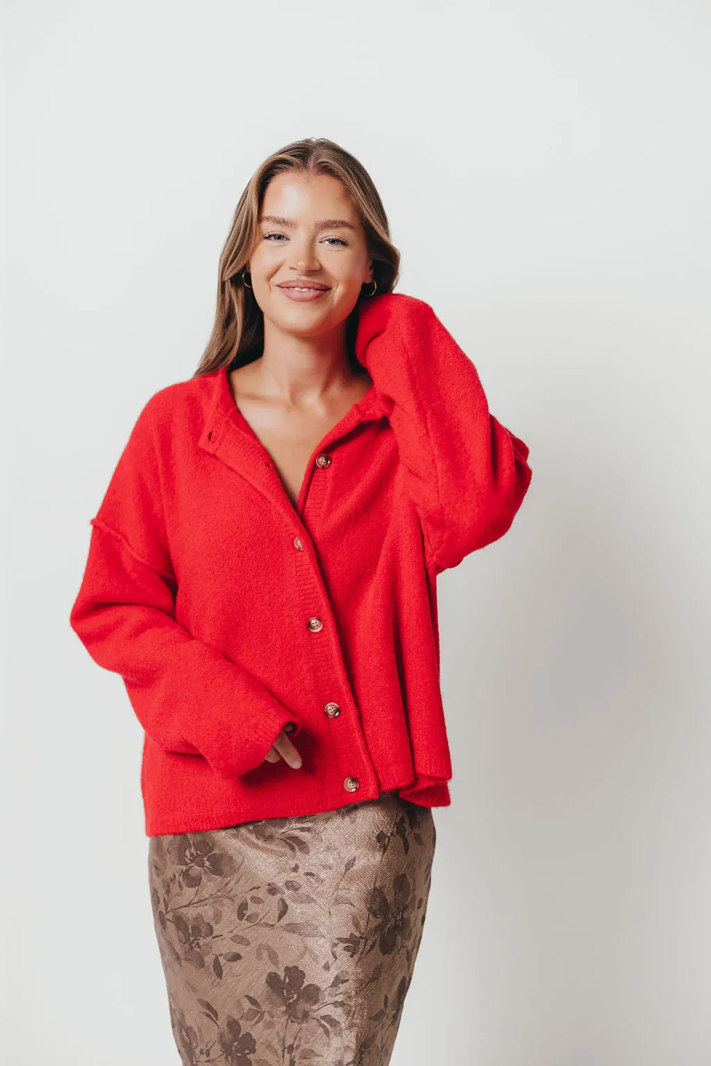 Kyla Cardigan Sweater in Poppy sold by Worth Collective product image thumbnail 4