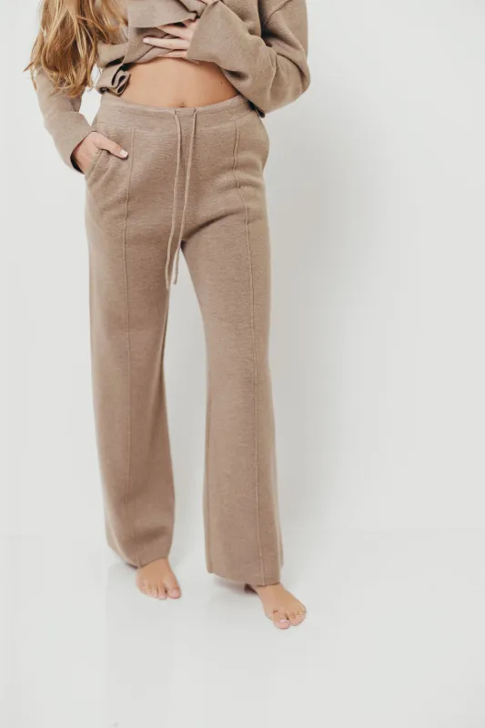 Erina Knit Lounge Pants in Taupe *Final Sale* sold by Worth Collective