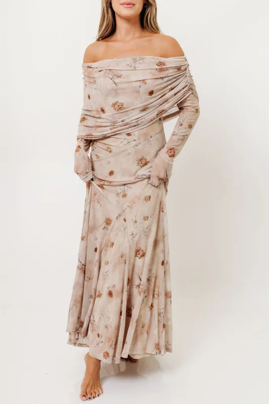 Azaleia Maxi Dress in Natural *11/10 PRE-ORDER* - Size up for Bump sold by Worth Collective