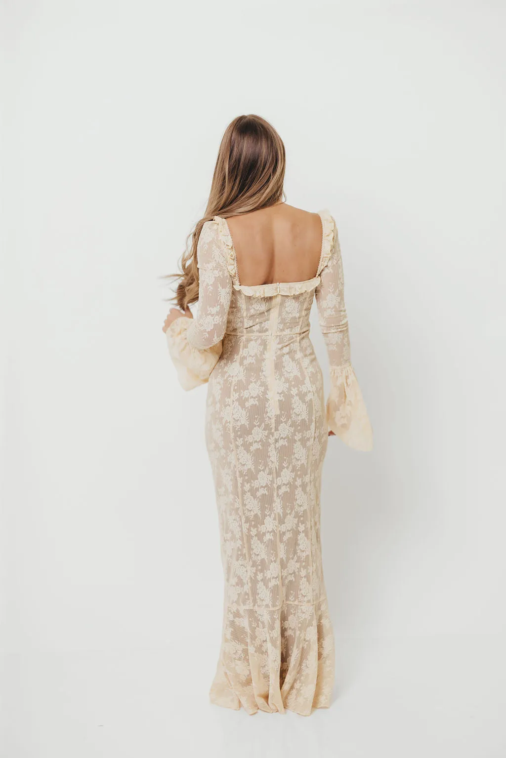 Heirloom Maxi Dress in Cream Tailored Silhouette — not ideal for advanced maternity sold by Worth Collective product image thumbnail 5