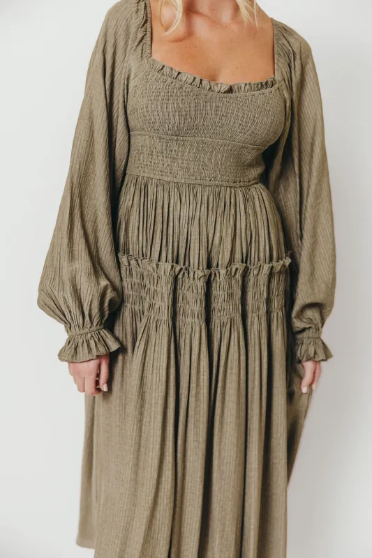 Sylvia Maxi Dress in Stone sold by Worth Collective