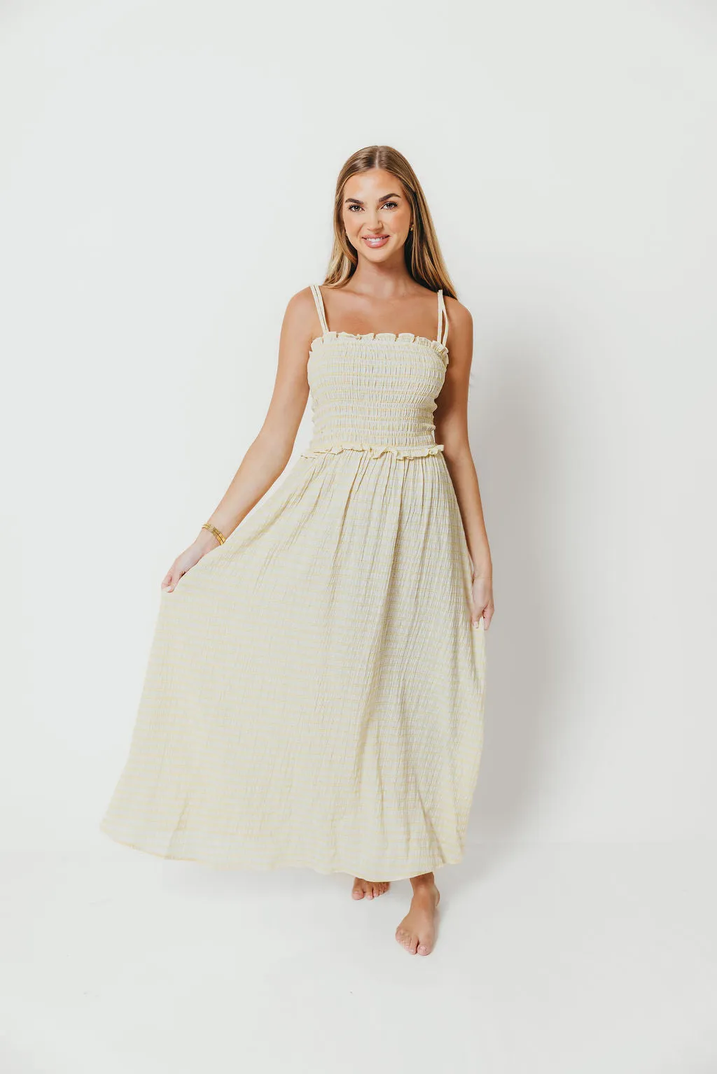 Francia Maxi Dress in Butter sold by Worth Collective
