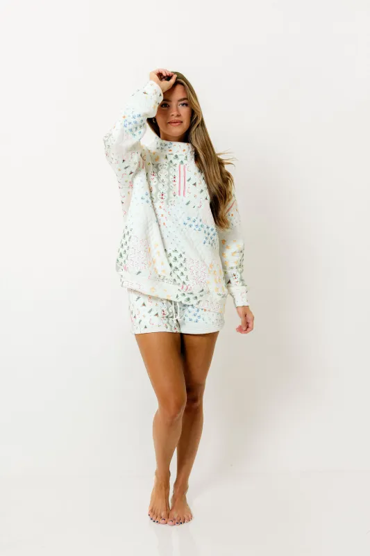 Rose Quilted Shorts in Holiday sold by Worth Collective