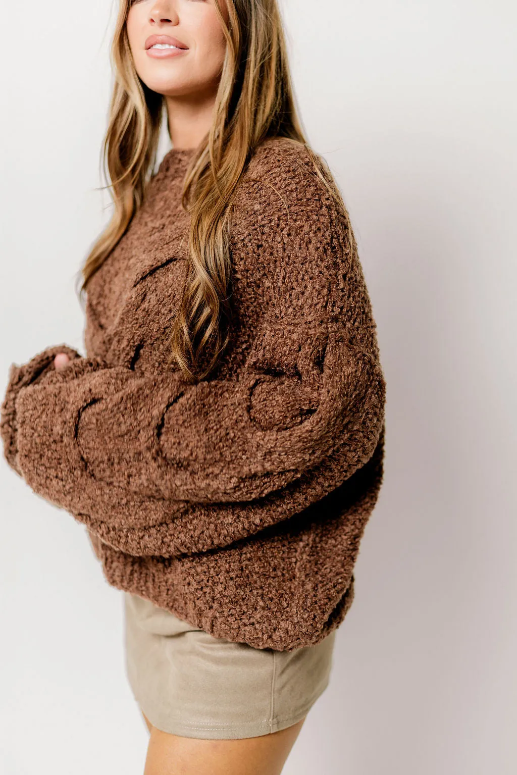 Moriah Knit Sweater in Brown sold by Worth Collective product image thumbnail 5